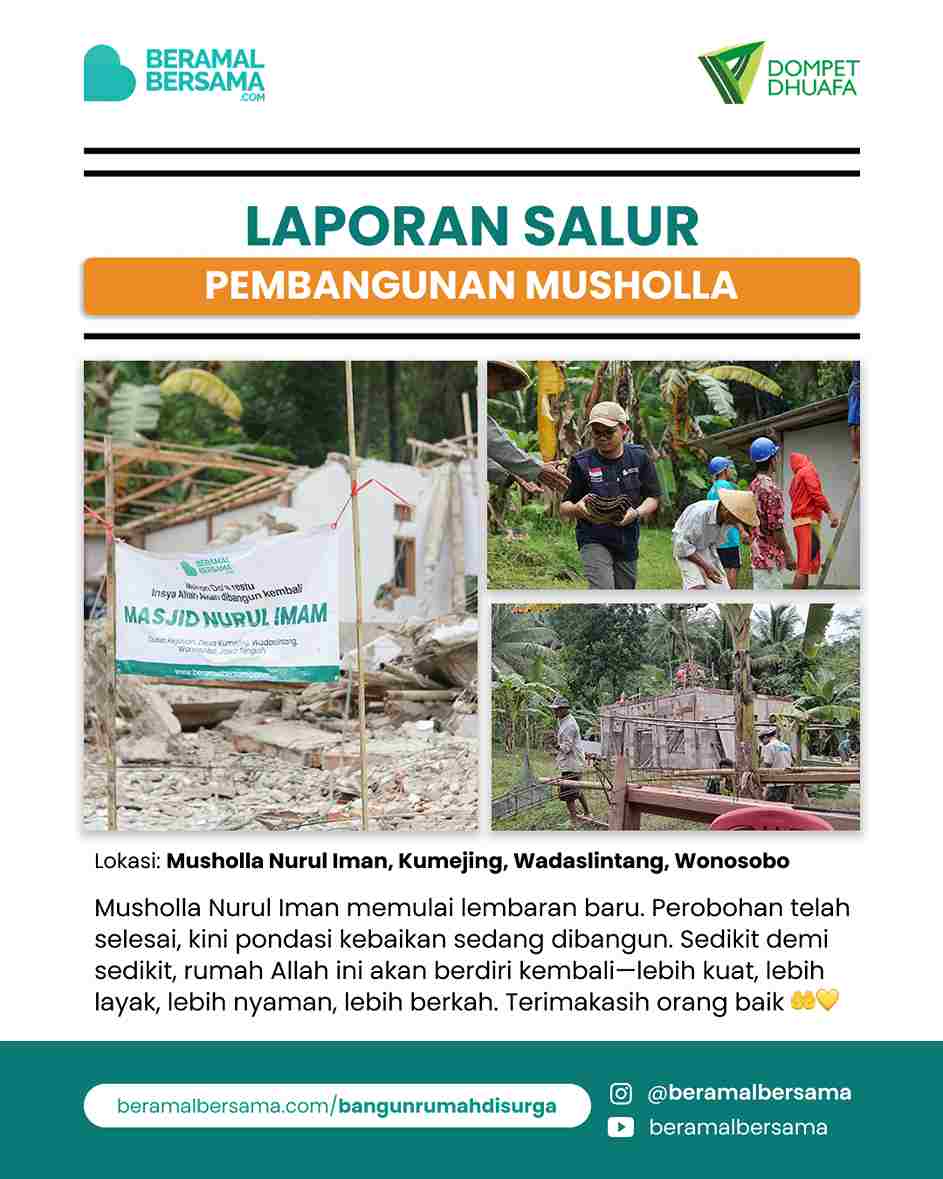 update penyaluran program renovasi masjid pelosok